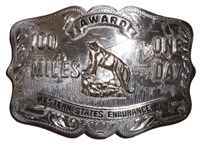 The Western States silver buckle: the big prize for covering 100 miles in 24 hours.