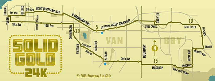 Solid Gold 24k Run map